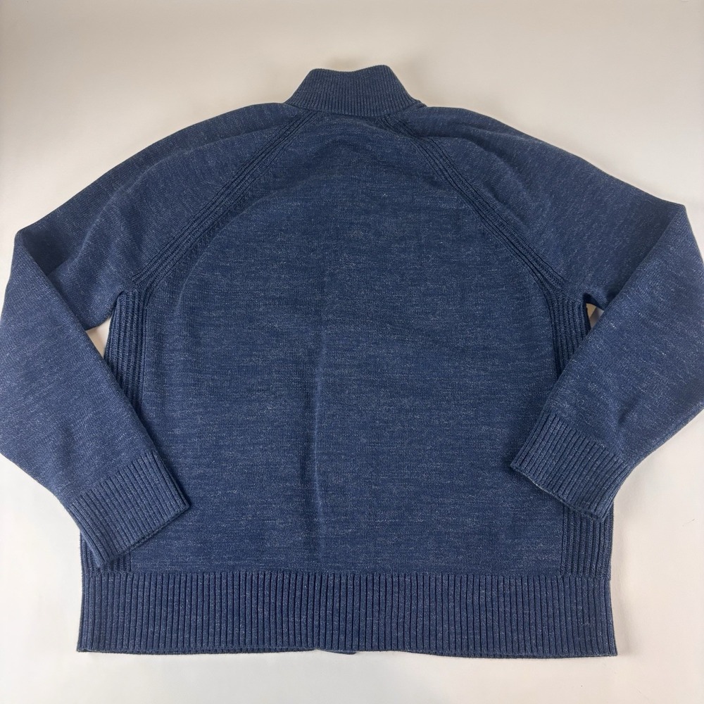 Banana Republic XL Blue Men Cardigan Sweater Button Up Organic Cotton Knit Heavy - Picture 4 of 8